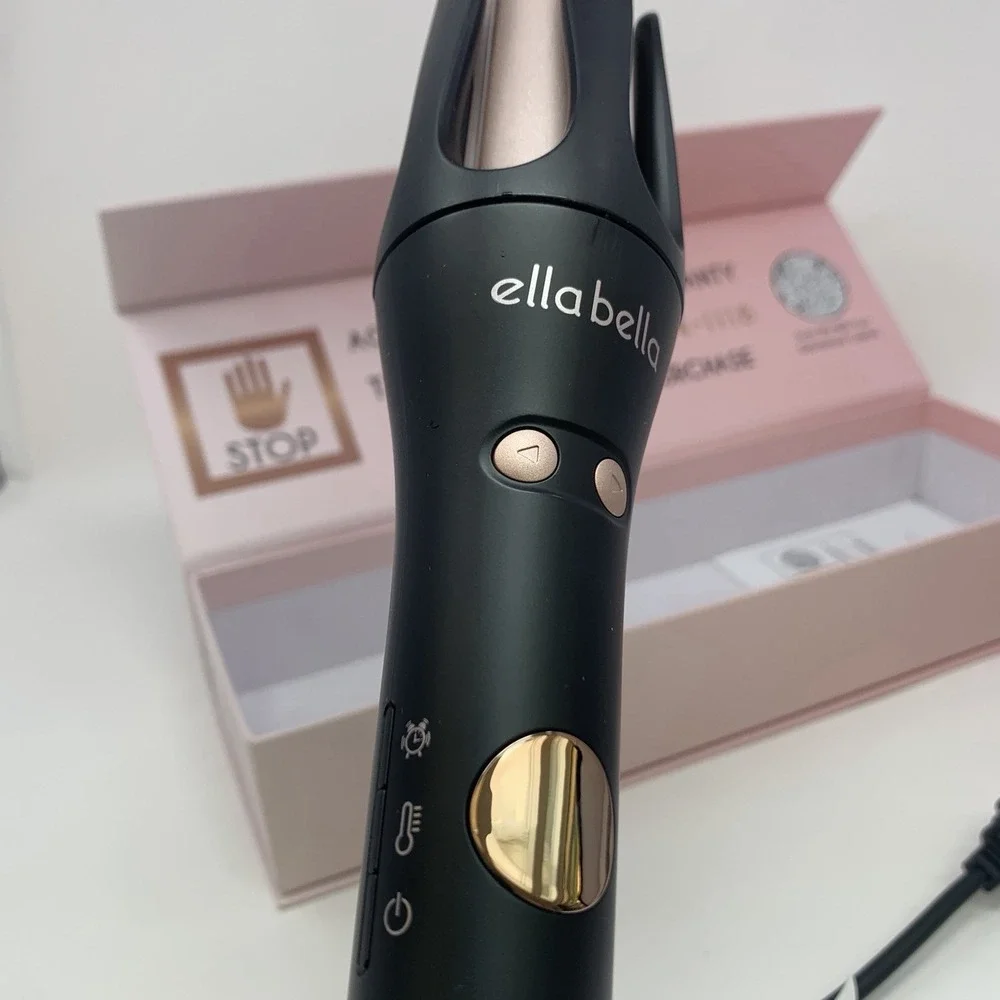 ELLA BELLA® Automatic Rotating Curling Iron Auto Hair Curler - New Open Box